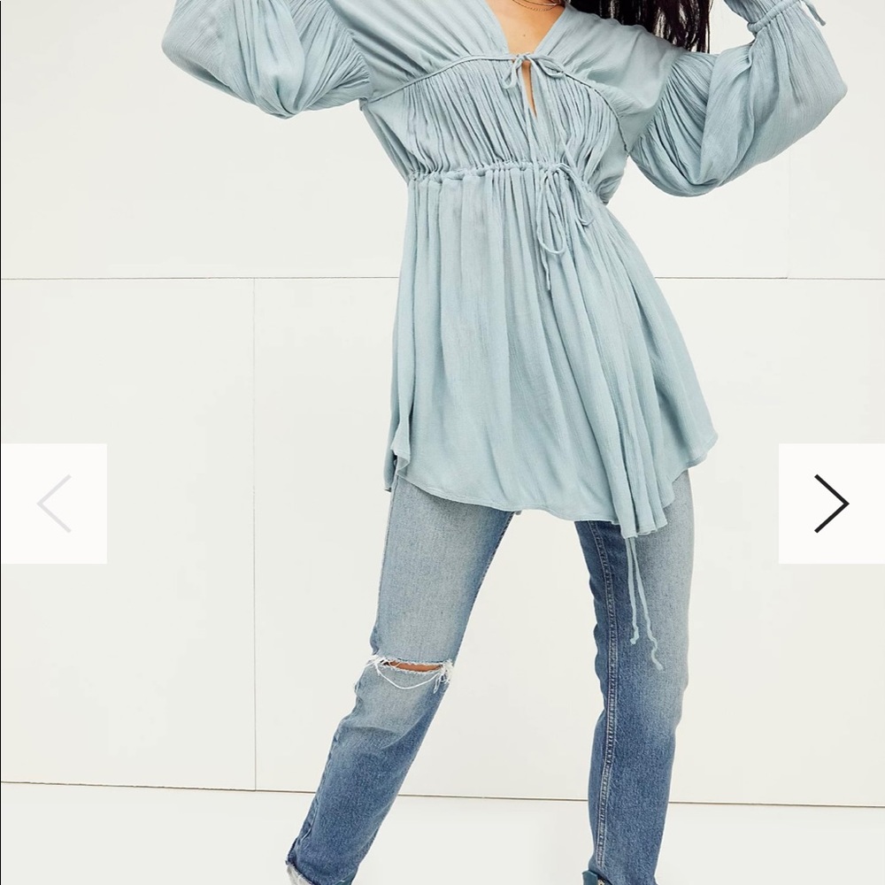 *BRAND NEW, NEVER WORN, TAGS ATTACHED* Free People- Zinnia Tunic Dress Shirt